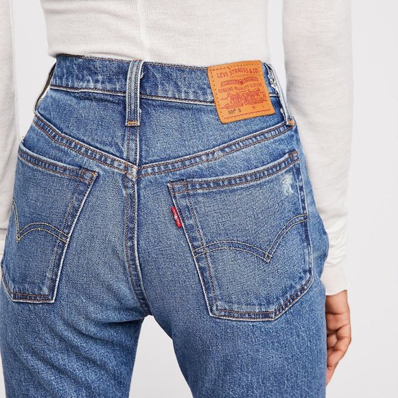 Free People Denim - Free People x Levi's 501 S Distressed Jeans